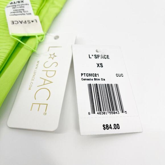 L*Space The Camacho Low RIse Bikini Bottoms Cucumber Green Size XS NEW with Tags - Picture 7 of 9
